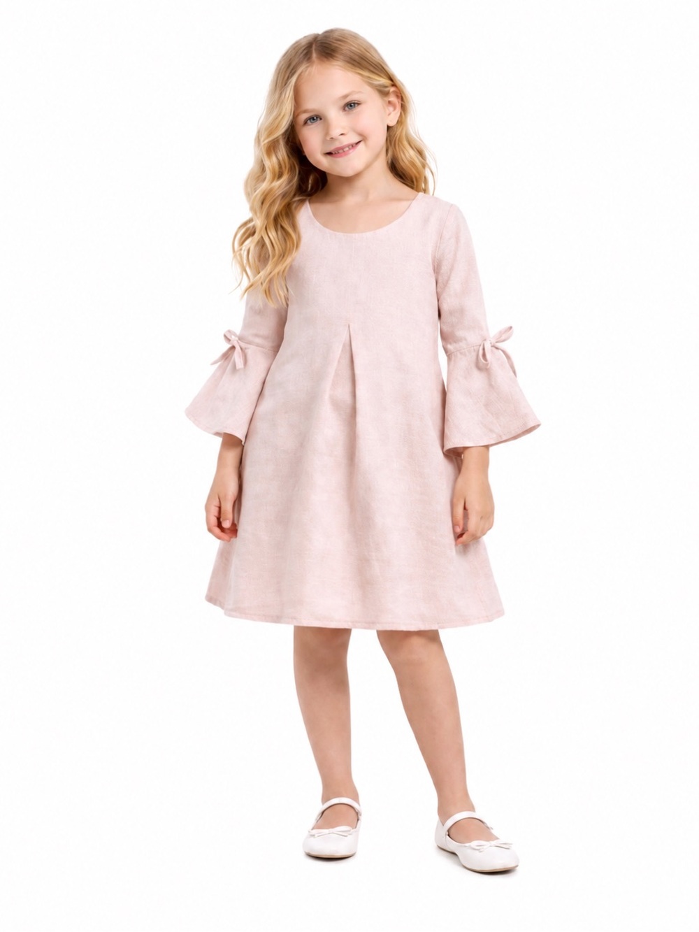 Pippa & Julie Pink A-line Bell Sleeve Cocktail Dress